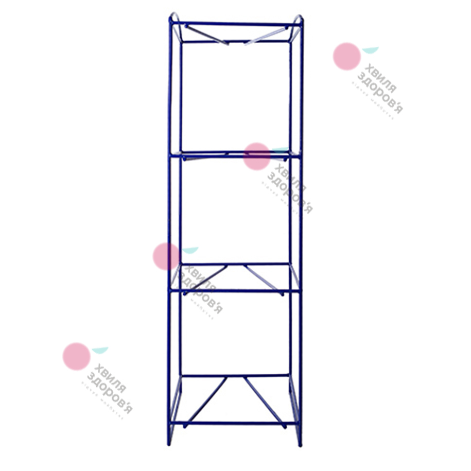 Подставка металлическая под 3 бутыля (прут, синяя)