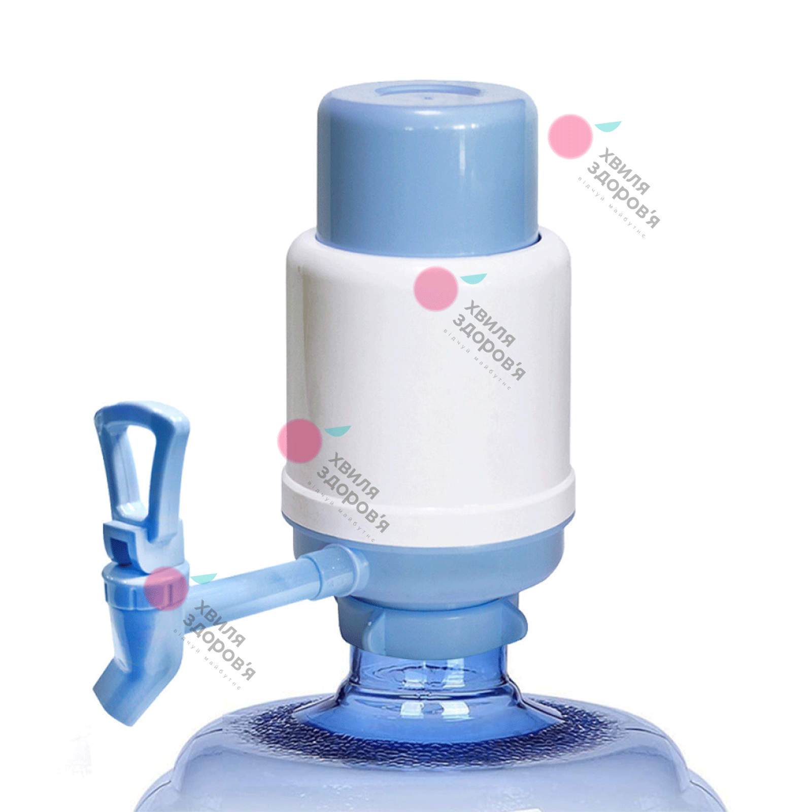 ПОМПА МЕХАНИЧЕСКАЯ ДЛЯ ВОДЫ С КРАНОМ Р5 (ГОЛУБАЯ)