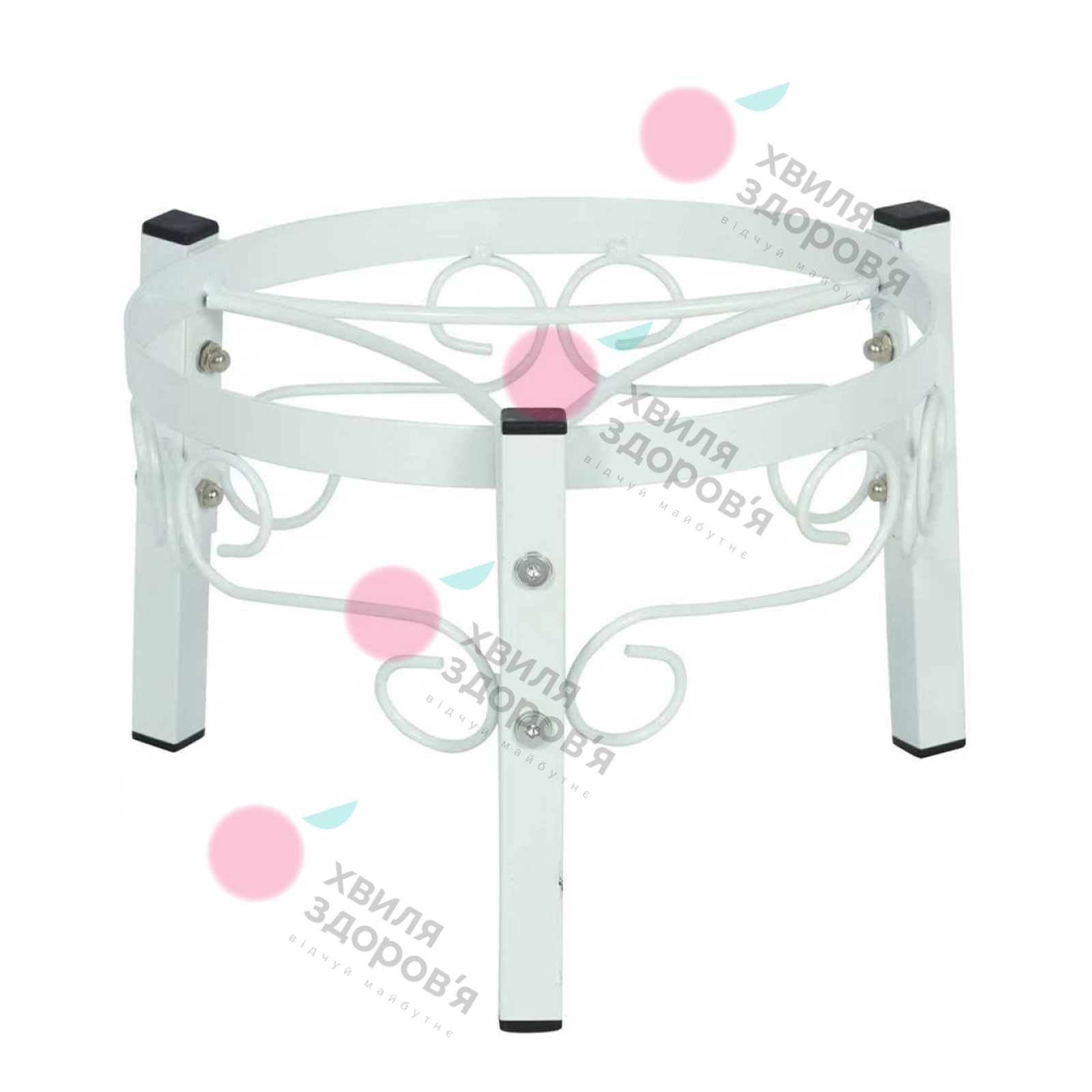 Подставка металлическая MSD-1 для диспенсера (настольная, фигурная, белая)