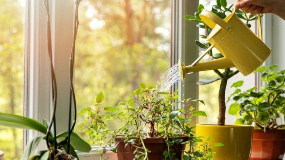 полив растений водой из под крана